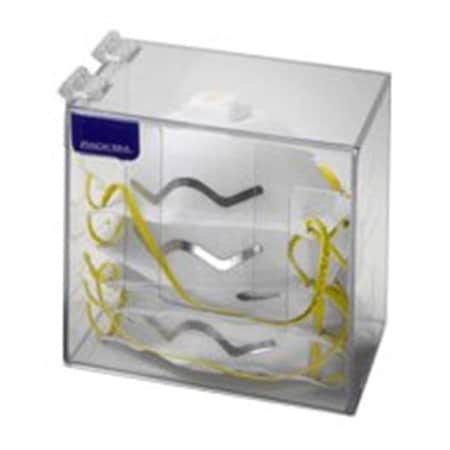 RackEm Racks 5156-W Dust Mask Dispenser With Lid - White Heavy- Duty Plastic